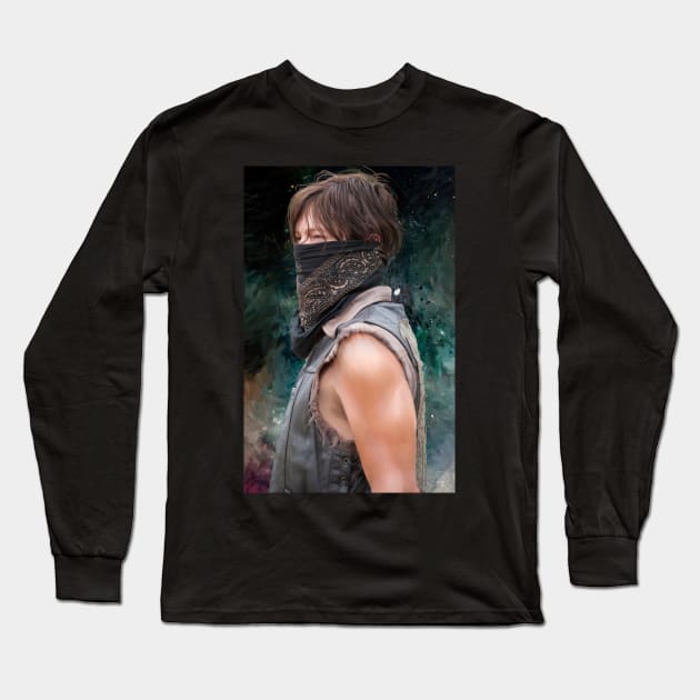 Daryl Bandana Long Sleeve T-Shirt by EvoComicsInc